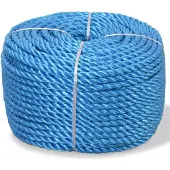 vidaXL Touw gedraaid 16 mm 250 m polypropyleen blauw