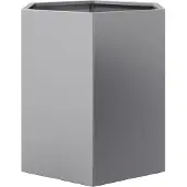 vidaXL Plantenbak zeshoek 46x40x45 cm staal wit
