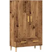 vidaXL Hoge kast 70x31x115 cm bewerkt hout oud houtkleurig