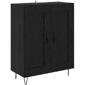 vidaXL Highboard 2 st Zwart Eiken 69,5 x 34 x 180 cm
