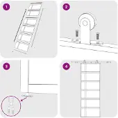 vidaXL Schuifdeur 76x205 cm ESG-glas en aluminium zwart