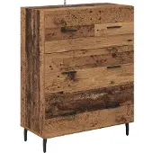 vidaXL Highboard 2 pcs Oud Hout 69,5 x 34 x 180 cm Bewerkt hout