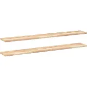 vidaXL Wandschappen 2 st zwevend 120x20x2 cm onbehandeld acaciahout