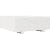 vidaXL Plantenbak 70x70x26,5 cm massief grenenhout wit