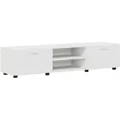 vidaXL Tv-meubelset FLORIN 3 st Wit Bewerkt hout