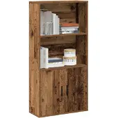 vidaXL Boekenkast 60x24x120 cm bewerkt hout oud houtkleurig