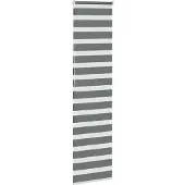 vidaXL Zebra rolgordijn 65x200 cm stofbreedte 60,9 cm donkergrijs