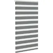 vidaXL Zebra rolgordijn 85x100 cm stofbreedte 80,9 cm donkergrijs