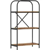 vidaXL Boekenplank 3-laags 60 x 30 x 109 cm Bewerkt hout Oudhout
