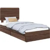 vidaXL Opbergbed, bruin, eikenlook, 75 x 190 cm, houtvezel