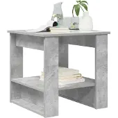 vidaXL Salontafel Beton Grijs 51 x 50 x 50 cm Bewerkt hout