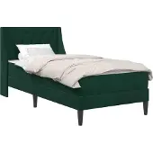 vidaXL Bedframe met matras met matras Donkergroen 90 x 190 cm Fluweel