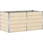 vidaXL Plantenbak Ivoor 160 x 80 x 75 cm Staal