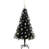 vidaXL Kerstboom Zwart 150 cm PVC