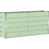 vidaXL Plantenbak Groen 160 x 40 x 75 cm Staal