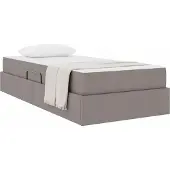 vidaXL Opbergbed met matras met matras Taupe 90 x 200 cm Polyester