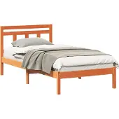 vidaXL Bedframe Bruin 90 x 200 cm Massief grenenhout