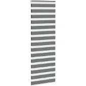 vidaXL Zebra rolgordijn 75x230 cm stofbreedte 70,9 cm donkergrijs
