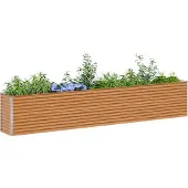 vidaXL Verhoogde plantenbak Lichtbruin 390 x 50 x 68 cm