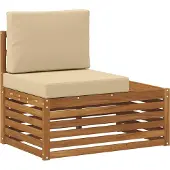 vidaXL 6 st Buiten bank set Massief Acacia Hout en Polyester