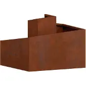 vidaXL Plantenbak Roestkleurig 60 x 60 x 50 cm weervast staal