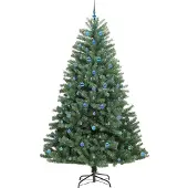 vidaXL Kunstmatige Hinged Kerstboom Groen 240 cm PVC en Metalen