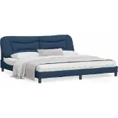 vidaXL Bedframe zonder matras "Hvar" stof blauw 200x200 cm
