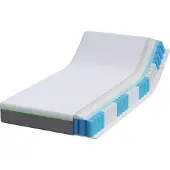 vidaXL Matras Medium zacht 100 x 200 cm Wit en Grijs