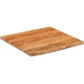 vidaXL Bureaublad vierkant natuurlijke rand 80x80x3,8 cm acaciahout