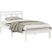 vidaXL Bedframe Wit 90 x 190 cm Massief grenenhout