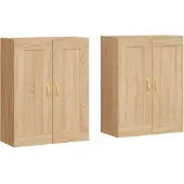 vidaXL Hangkasten 2 st bewerkt hout sonoma eikenkleurig