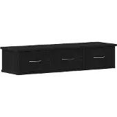 vidaXL Wandkast 88x26x18,5 cm spaanplaat zwart eikenkleurig