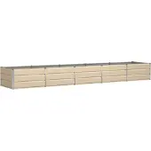 vidaXL Plantenbak Ivoor 400 x 80 x 45 cm Staal