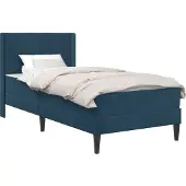 vidaXL Bedframe met matras met hoofdeinde Blauw 80 x 200 cm Fluweel