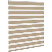 vidaXL Zebra Blind 120x100 cm stofbreedte 115,9 cm polyester zandbruin