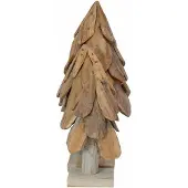 vidaXL Kerstboom 3 st Bruin 40 cm Massief teakhout