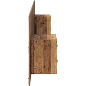 vidaXL Hoofdeinde Met Kast 3 st Oud Hout Bewerkt hout