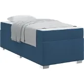 vidaXL Bedframe met matras, blauw, 90 x 190 cm, stof