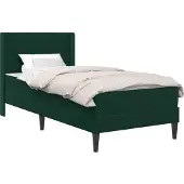 vidaXL Bedframe met matras Donkergroen 90 x 200 cm Fluweel