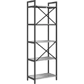 vidaXL Boekenplank 5-laags 56 x 34 x 171 cm Bewerkt hout Grijs Sonoma