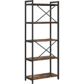 vidaXL Boekenplank 60 x 30 x 155 cm Bewerkt hout Rook Eiken