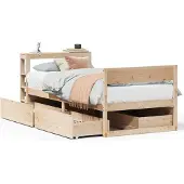 vidaXL Bedframe zonder matras massief grenenhout 75x190 cm