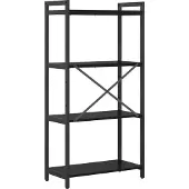 vidaXL Boekenplank 60 x 30 x 120 cm Bewerkt hout Zwart Eiken
