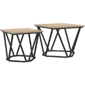 vidaXL Bijzettafelset 2 st Sonoma Eik 50 x 50 x 40 cm