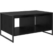 vidaXL Salontafel Zwart Eiken 80 x 50 x 40 cm Bewerkt hout