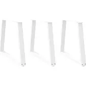 vidaXL Eettafelpoten 3 st V-vormig 80x(72-73,3) cm staal wit