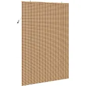 vidaXL Rolgordijn Natuurlijk en Bruin 150 x 220 cm Bamboe