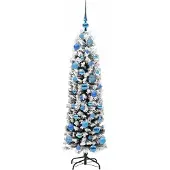 vidaXL Kunstkerstboom Groen 150 cm PVC en Staal en Kunststof