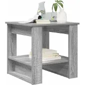 vidaXL Salontafel Grijs Sonoma 51 x 50 x 50 cm Bewerkt hout