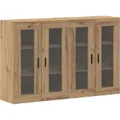 vidaXL Wandgemonteerde Kasten 2 pcs artisanaal eikenkleurig